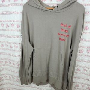 Youth Machine Hoodie XL Tired of Living Scared Dying Project Clifford Red